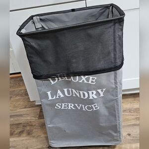 Gray Deluxr Laundry Hamper